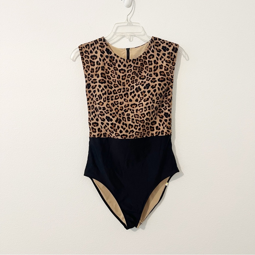 Summersalt Surf One Piece Swimsuit Leopard and Black Size 8 - Picture 2 of 8